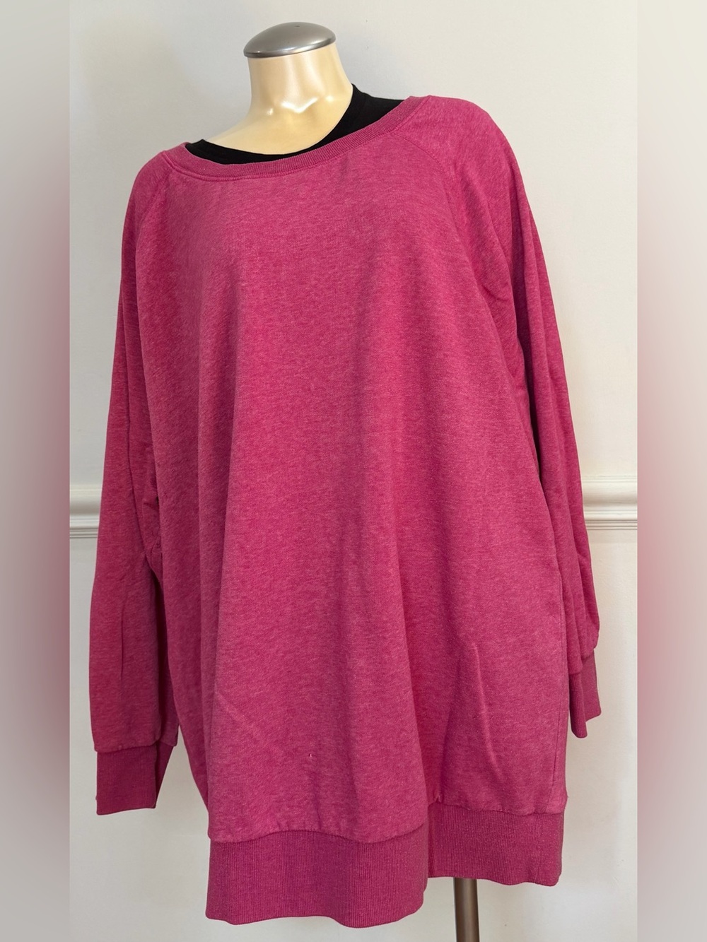 My Style Plus Size 3X Vibrant Pink Pullover Sweatshirt Woman Lady Comfy Cozy